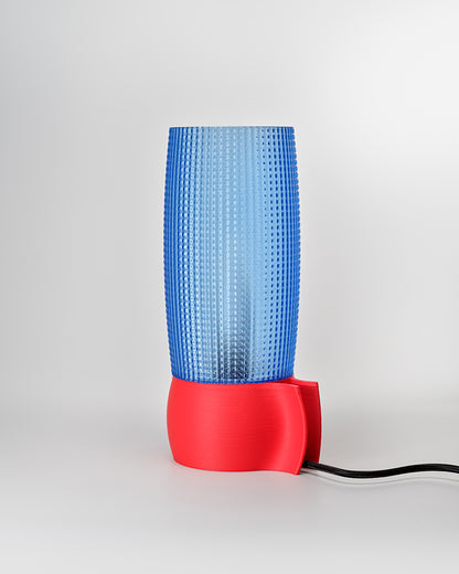 Tvik - Table lamp - Red w/Blue Shade